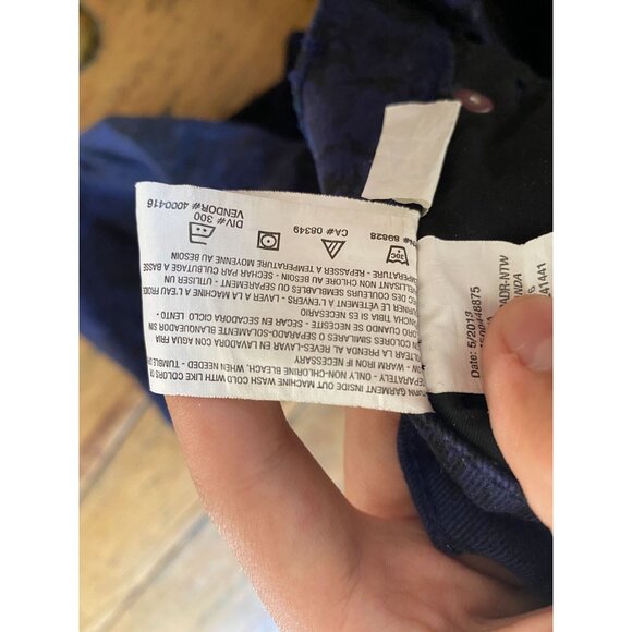 Gloria Vanderbilt Amanda Classic Tapered Jeans 14 Navy Paisley Stretch Denim NEW - Picture 7 of 9